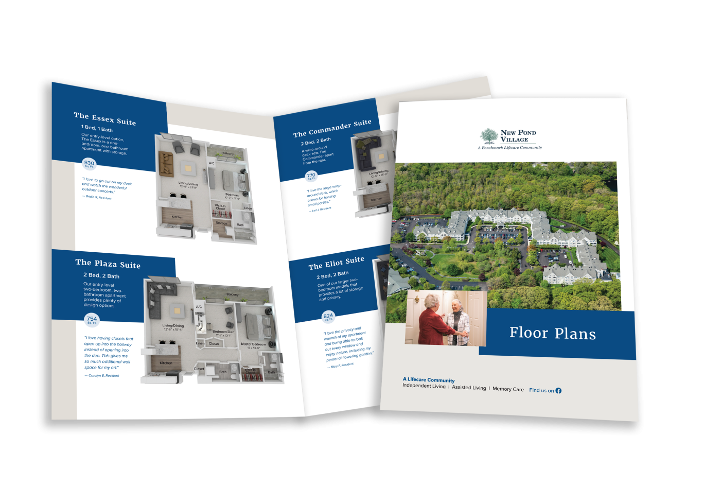 New Pond floor plan booklet