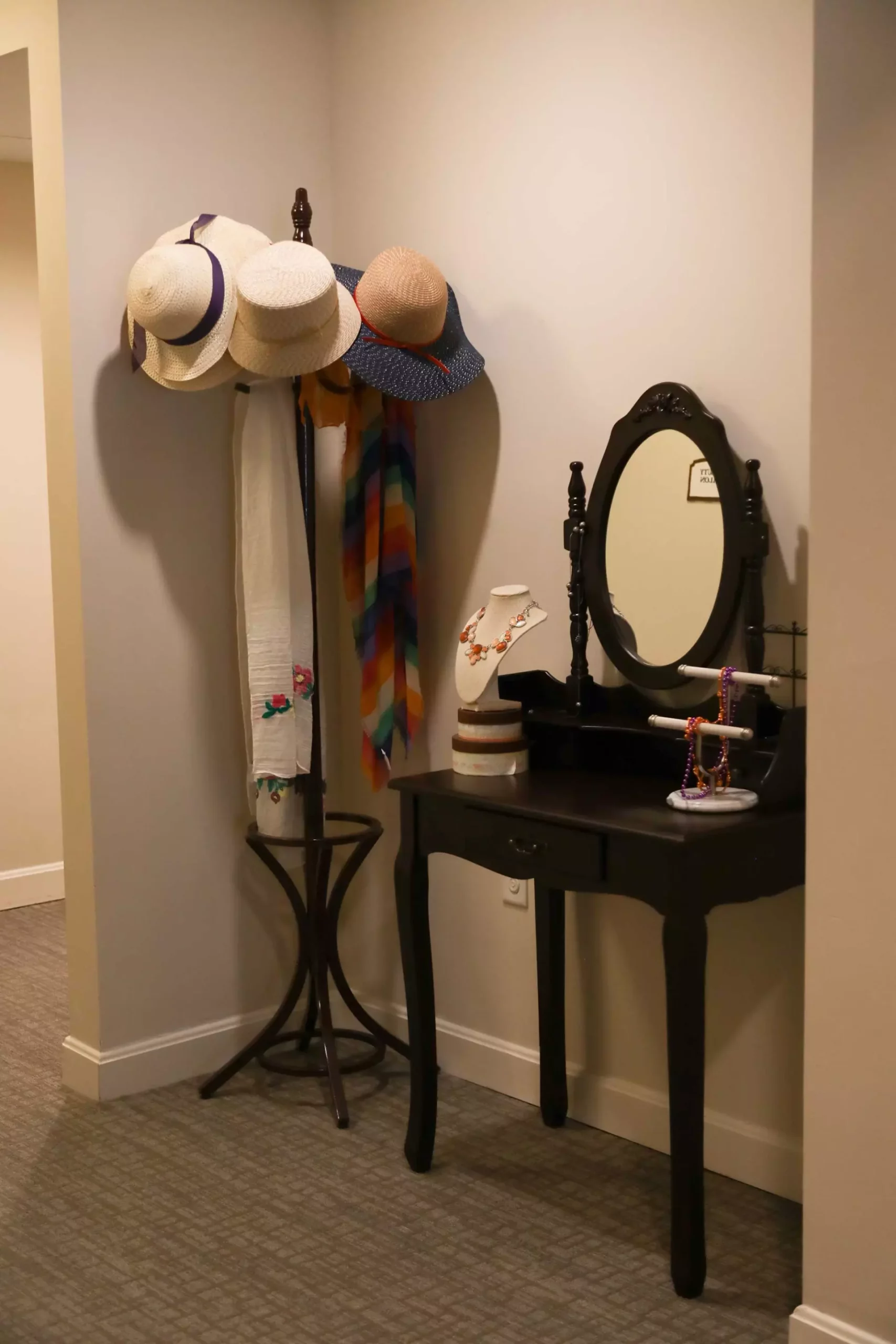 Coat hanger and mirror