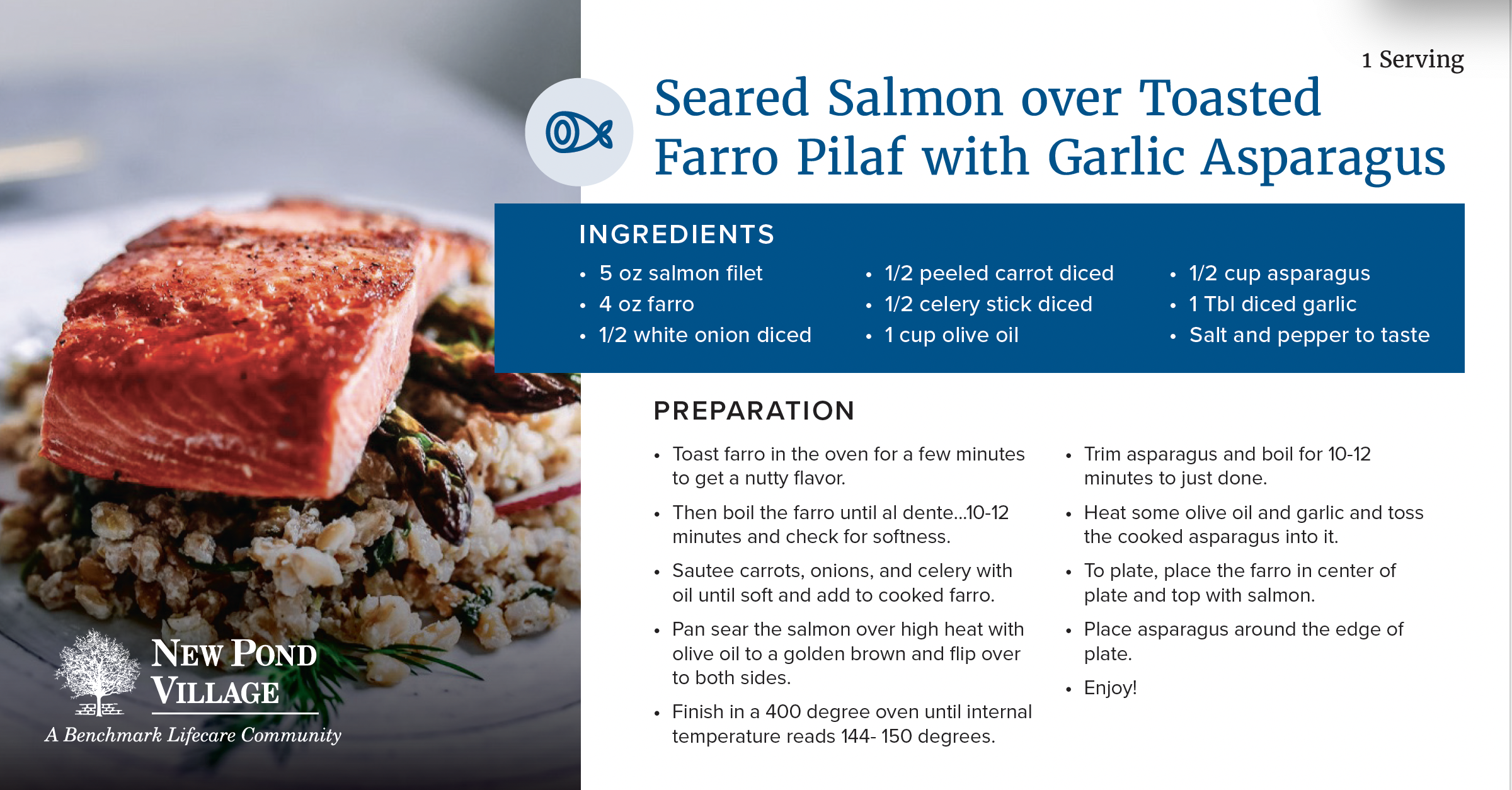 New Pond Village Seared Salmon Recipe