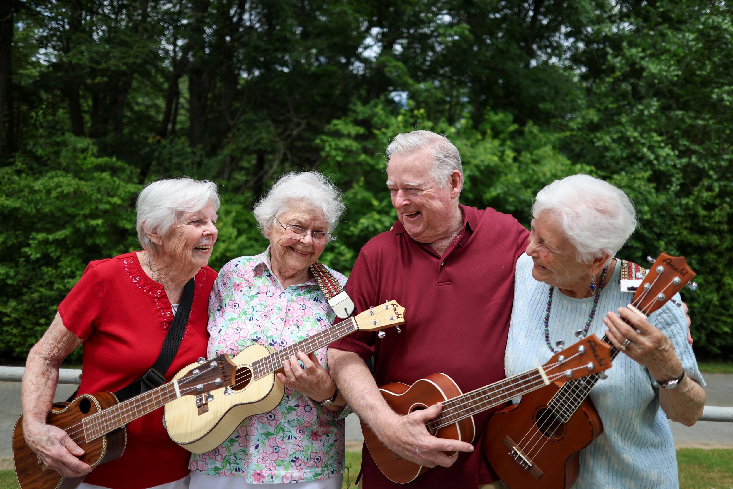 Ukulele club members