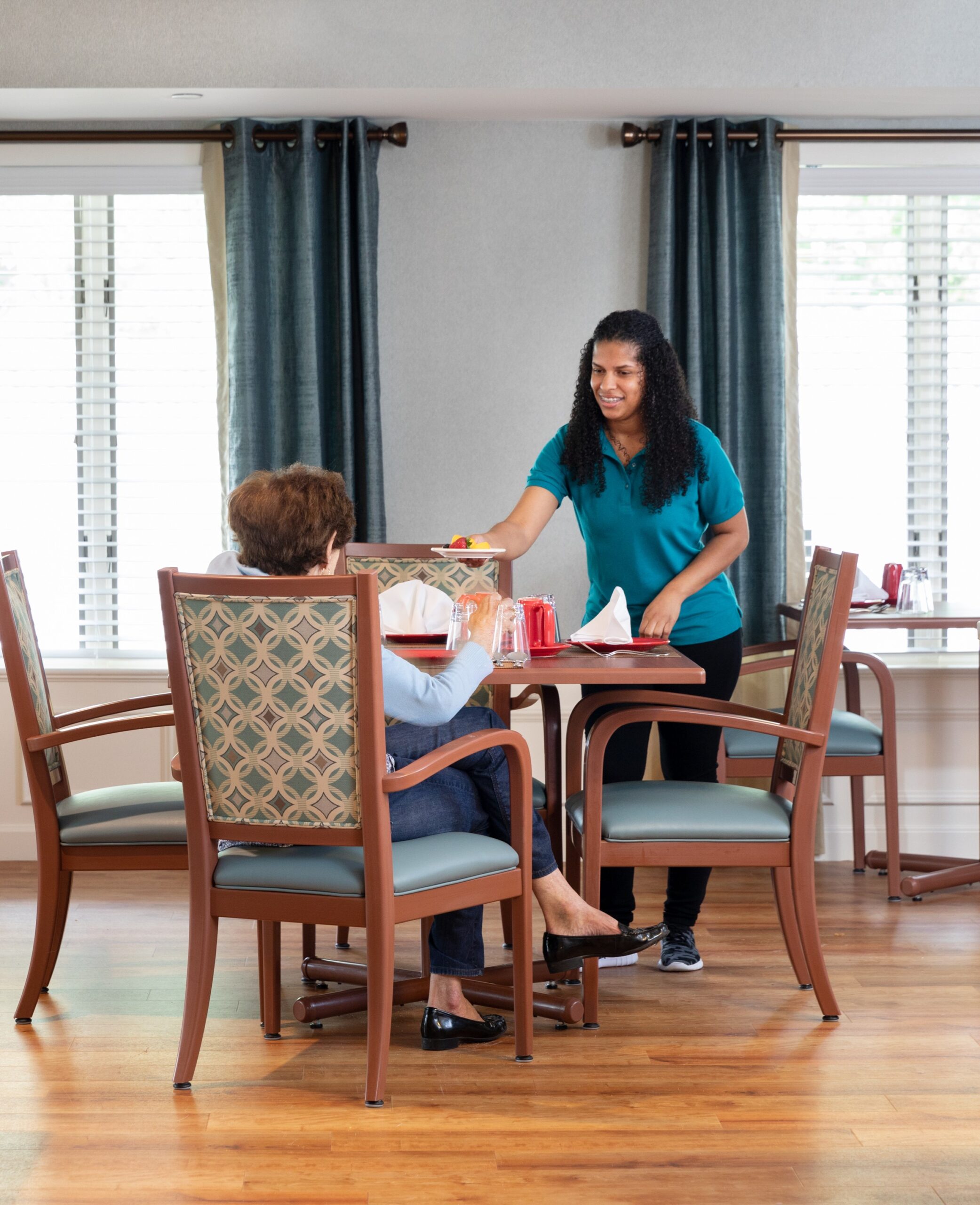 Interior Resident dinning Memory Care