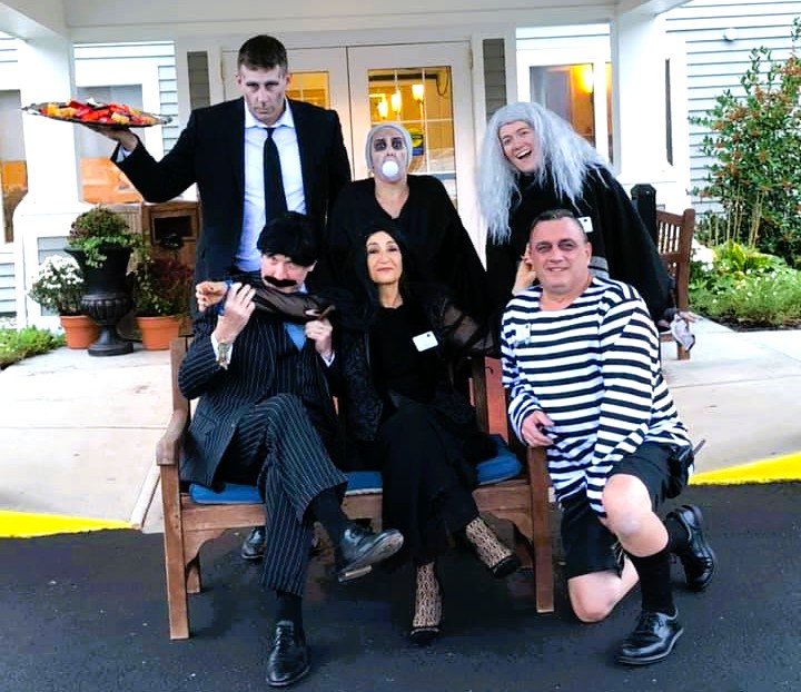 Associates as Addams Family Halloween at New Pond Village