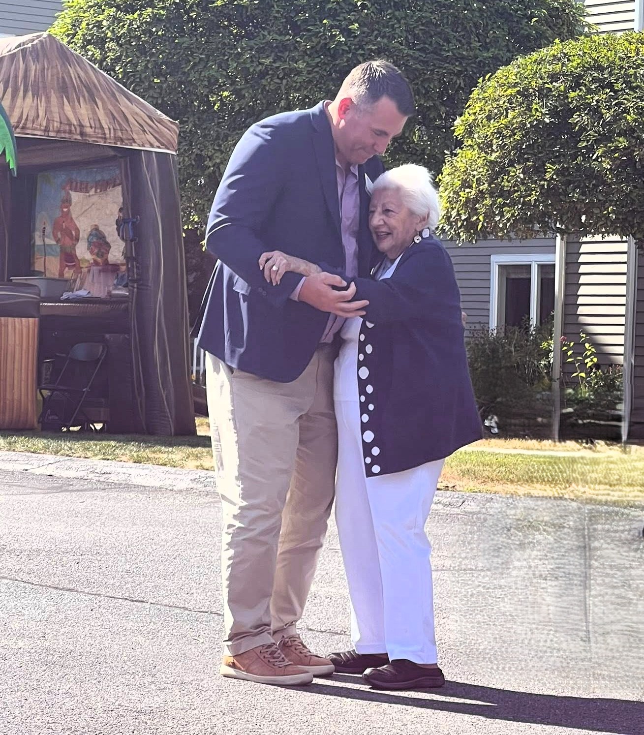 Pauline with New Pond Village Executive Director Adam Manchester