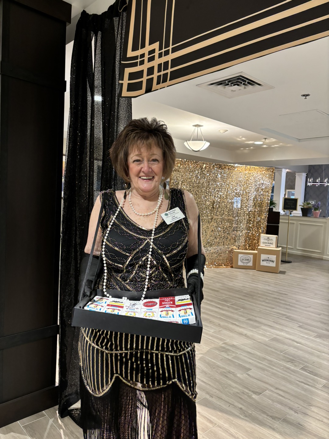 Dining Room Manager Patti Johnson channels the 1920's for a specatcular community event.