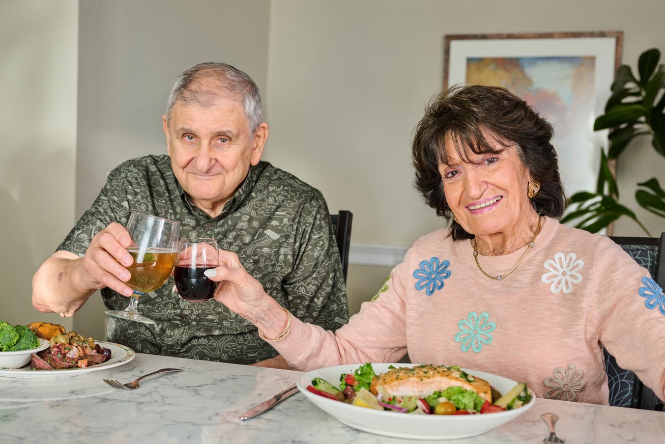 Residents toasting at the Village Bar