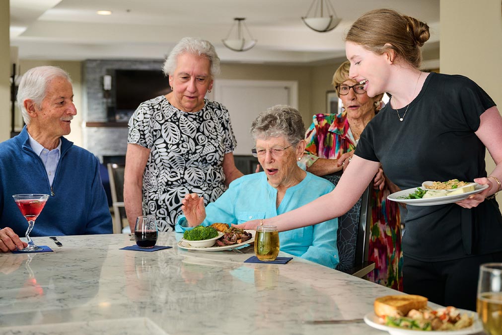 Residents enjoying the Village Bar